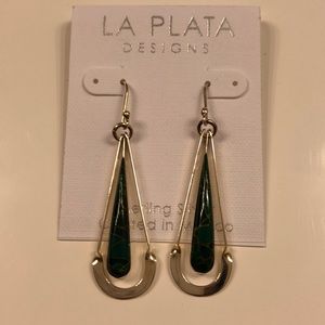 La Plata Emerald & Silver Earrings